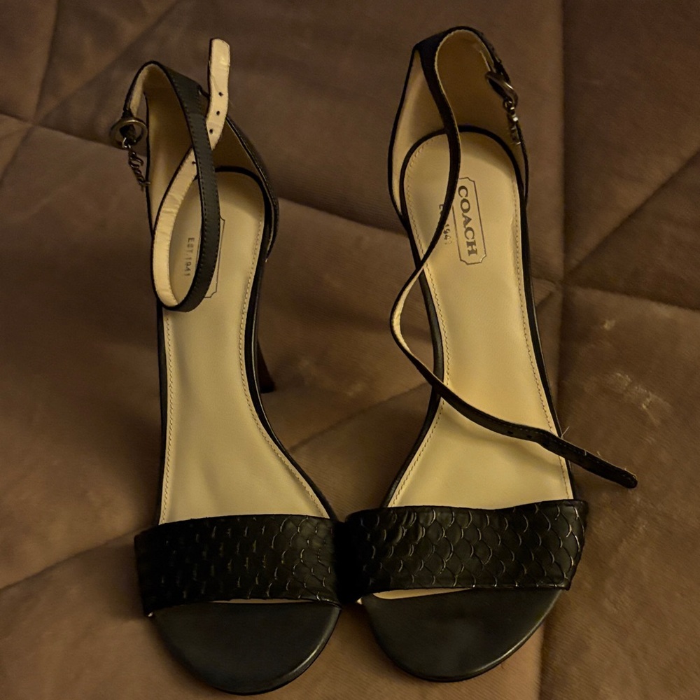 Coach Black and Cream Women's Heels
